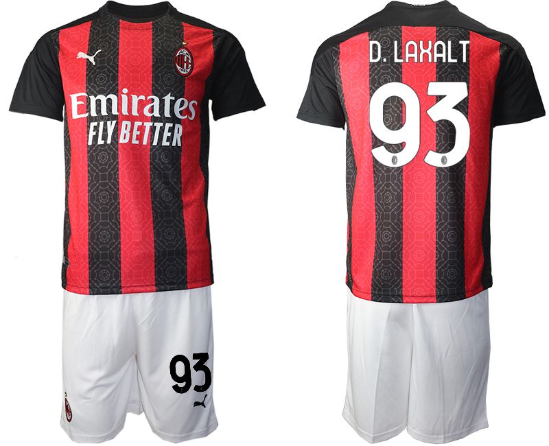 Men 2020-2021 club AC milan home #93 red Soccer Jerseys